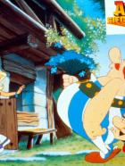 Asterix - Sieg über Cäsar - Asterix (r.) muss seinem verliebten Freund Obelix (M.) Mut zusprechen, damit der sich traut, der schöne Falbala (l.) sein Geschenk zu überreichen ... © Jugendfilm-Verleih GmbH